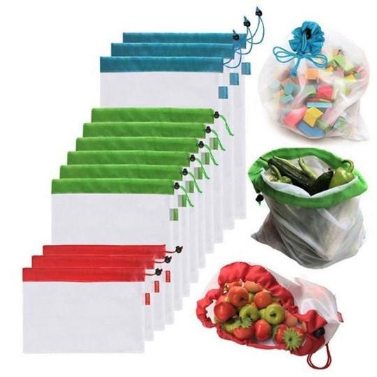 Reusable Produce Bags - 12 Pcs